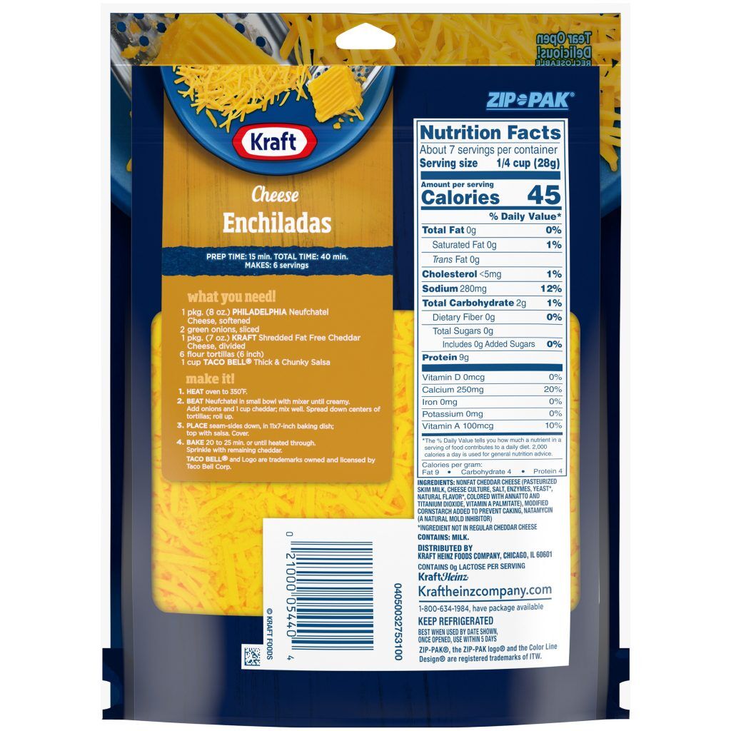 Pre-Shredded Cheese Labeling